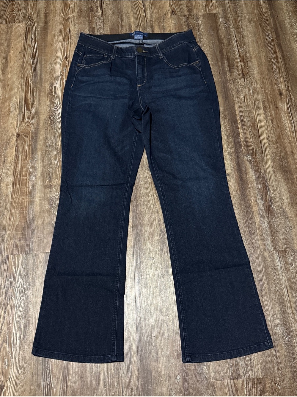 Democracy Ab Solution Bootcut Jeans Women's 14W Dark Wash Stretchy Denim